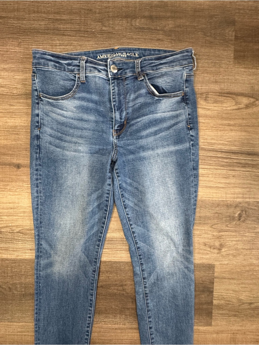 American Eagle Super Stretch X Jeans Women’s Size 12 Skinny Medium Wash Denim